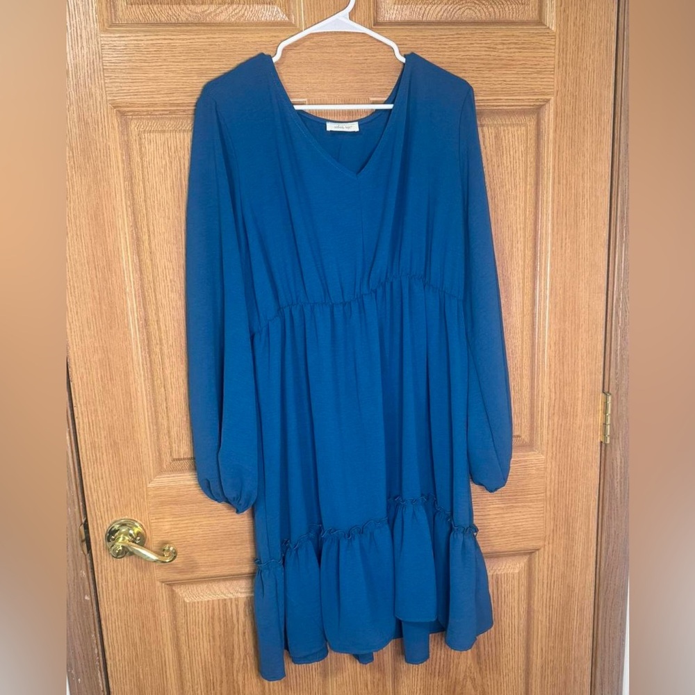 Elegant Blue Casual Dress